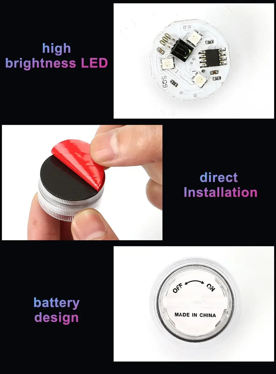Wireless Adhesive LED Car Interior Ambient Lights