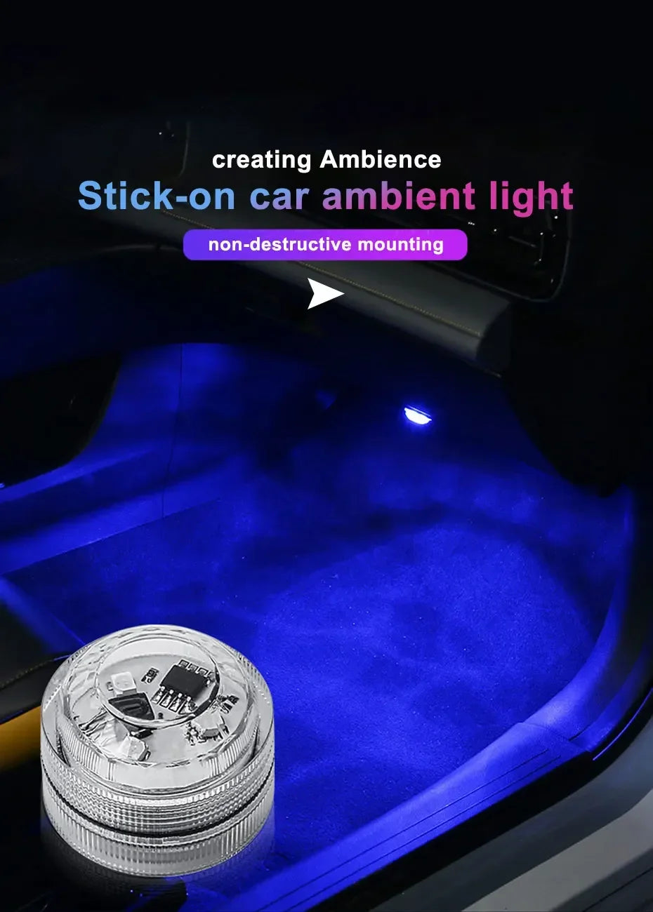Wireless Adhesive LED Car Interior Ambient Lights