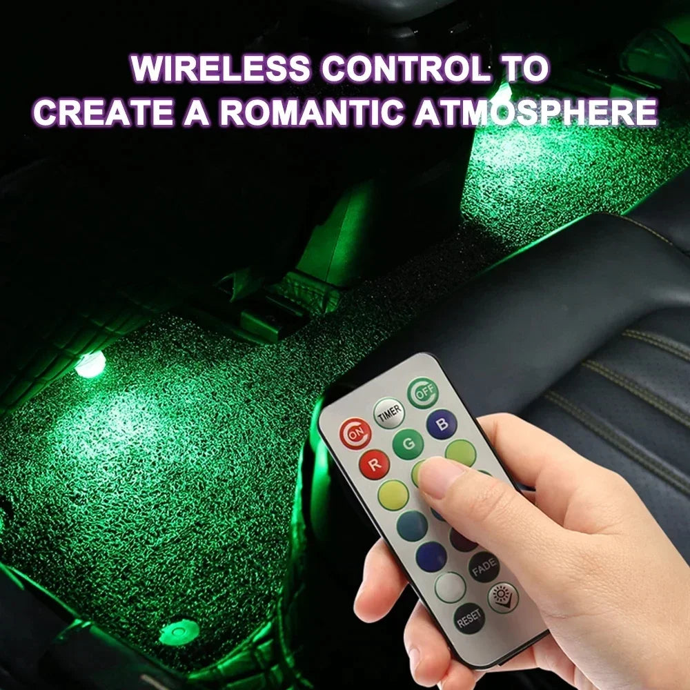 Wireless Adhesive LED Car Interior Ambient Lights